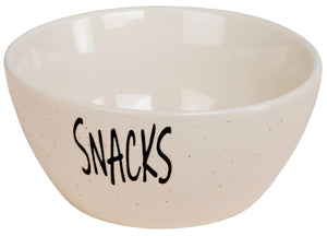 Skål keramikk lys beige Snacks 13x6cm 300gram