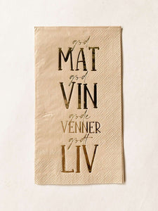 Serviett buffet «god mat, god vin»