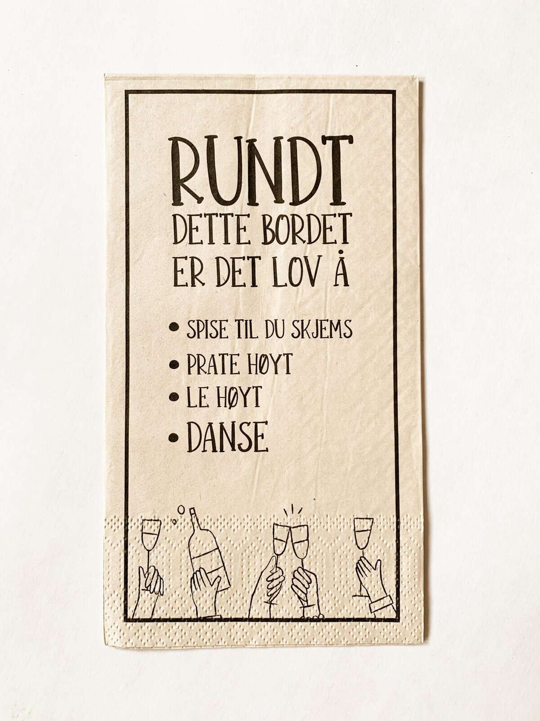 Serviett buffet «rundt dette bordet»