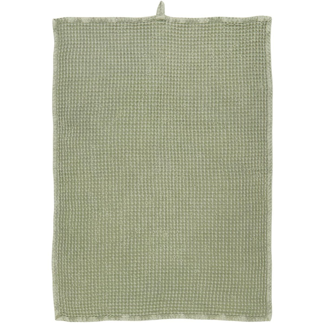 KJOKKENHANDKLE waffle pattern dusty green